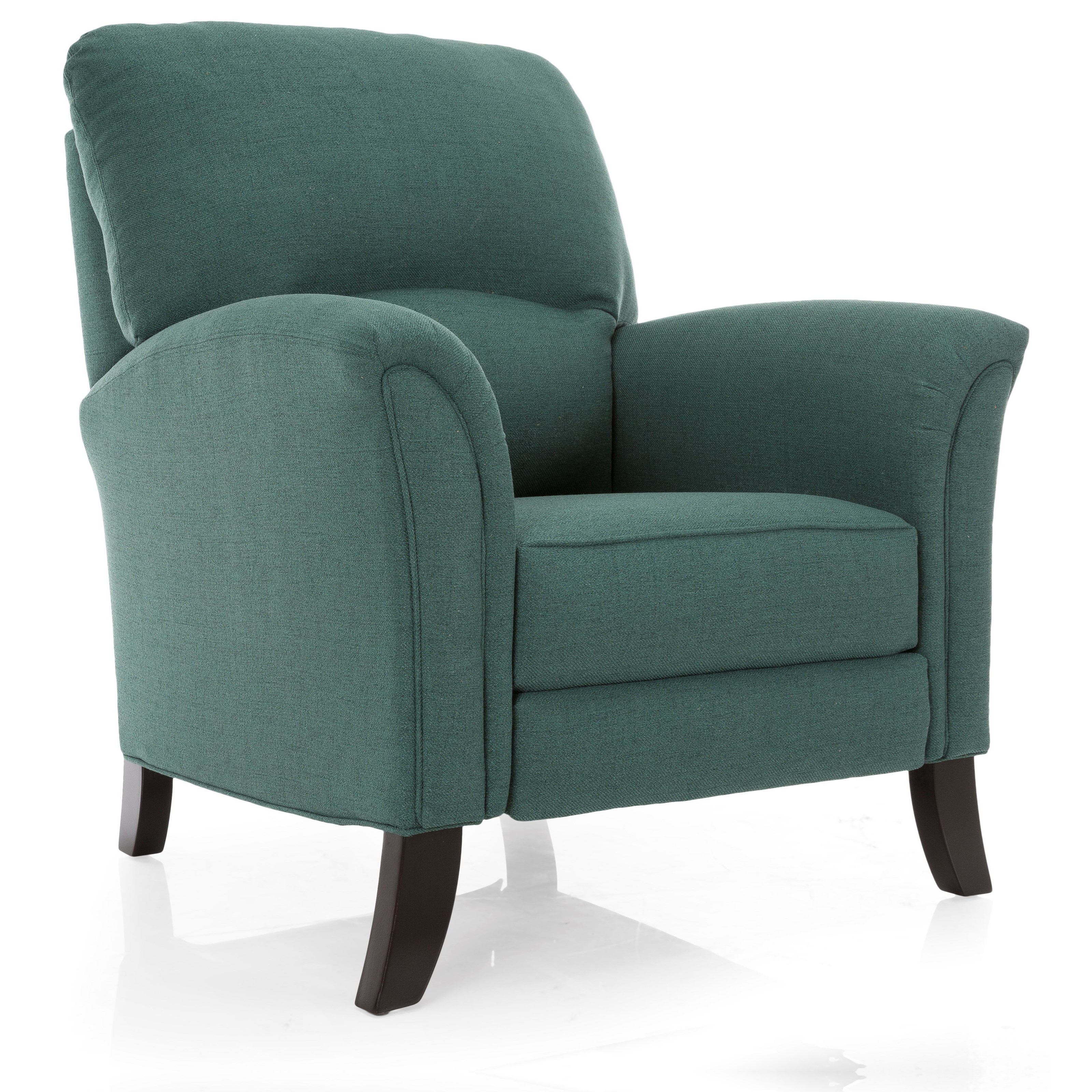Taelor Designs Aspen W1125809 Transitional Push Back Chair with Tapered Arms Bennett s Furniture and Mattresses High Leg Recliners
